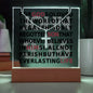 John 3 16 plaque with cross necklace