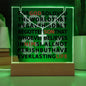 John 3 16 light plaque with necklace