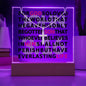John 3 16 multi-light plaque with cross necklace