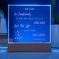 Personalized Plaque For Kids Go Confidently In The Direction Of Your Dreams, Color LED