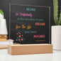 Personalized Plaque For Kids Go Confidently In The Direction Of Your Dreams, Color LED