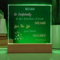 Personalized Plaque For Kids Go Confidently In The Direction Of Your Dreams, Color LED