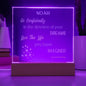 Personalized Plaque For Kids Go Confidently In The Direction Of Your Dreams, Color LED