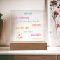 Personalized Plaque For Kids Go Confidently In The Direction Of Your Dreams, Color LED