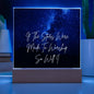 If The Stars Were Made To Worship So Will I Christian Art Lighted Plaque