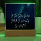 If The Stars Were Made To Worship So Will I Christian Art Lighted Plaque