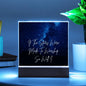 If The Stars Were Made To Worship So Will I Christian Art Lighted Plaque