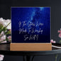 If The Stars Were Made To Worship So Will I Christian Art Lighted Plaque