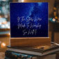 If The Stars Were Made To Worship So Will I Christian Art Lighted Plaque