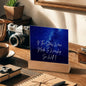 If The Stars Were Made To Worship So Will I Christian Art Lighted Plaque
