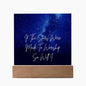 If The Stars Were Made To Worship So Will I Christian Art Lighted Plaque