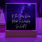 If The Stars Were Made To Worship So Will I Christian Art Lighted Plaque
