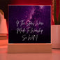 If The Stars Were Made To Worship So Will I Christian Art Lighted Plaque