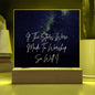 If The Stars Were Made To Worship So Will I Christian Art Lighted Plaque
