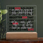 John 3:16 Plaque For God So Loved The World Bible Verse