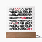 John 3:16 Plaque For God So Loved The World Bible Verse