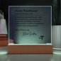 Personalized Nurse Practitioner Plaque