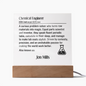 Personalized Chemical Engineer Definition Lighted Name Plaque