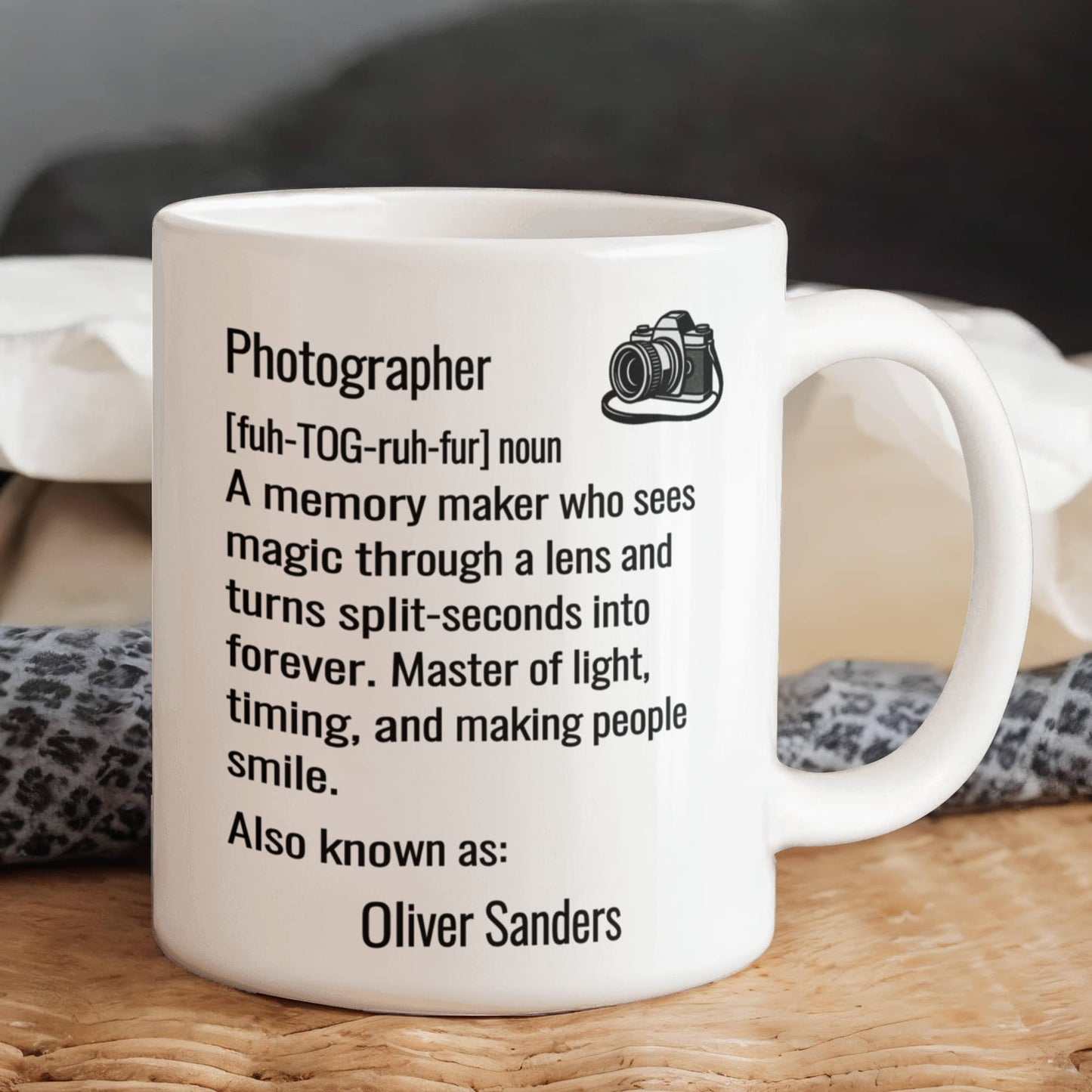 Personalized Photographer Definition Mug Gift