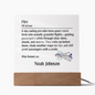 Personalized Pilot Definition Plaque Gift