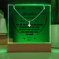 To My Daughter Dad Loves You Lighted Plaque with Pendant Necklace