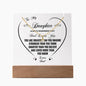 To My Daughter Dad Loves You Lighted Plaque with Pendant Necklace