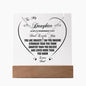 To My Daughter Dad Loves You Lighted Plaque with Pendant Necklace