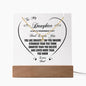 To My Daughter Dad Loves You Lighted Plaque with Pendant Necklace