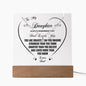 To My Daughter Dad Loves You Lighted Plaque with Pendant Necklace