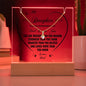 To My Daughter Dad Loves You Lighted Plaque with Pendant Necklace