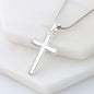 Daughter Be Who God Meant You To Be Cross Necklace Love Mom and Dad Message Card