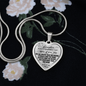 To My Daughter Always Remember Mom Loves You Heart Necklace