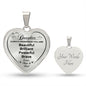 To Our Daughter Heart Necklace You Are Beautiful Brilliant Powerful Brave