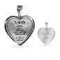 To My Wife Happily Truly Sweetly Heart Necklace