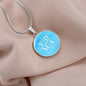 VDMA Lutheran Faith Necklace On Sky Blue Background