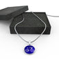 Blue Bicycle Pendant Necklace