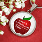 Teacher Appreciation - 2 Teach Is 2 Touch Lives 4 Ever Pendant Necklace