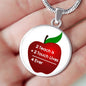Teacher Appreciation - 2 Teach Is 2 Touch Lives 4 Ever Pendant Necklace