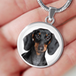 Black and Tan Dachshund Pendant Necklace