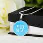 VDMA Lutheran Faith Necklace On Sky Blue Background