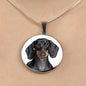 Black and Tan Dachshund Pendant Necklace