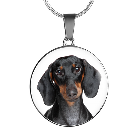 Black and Tan Dachshund Pendant Necklace