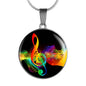 Treble Clef Music Pendant Necklace