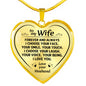 To My Wife Forever And Always Heart Necklace