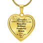To Our Daughter Heart Necklace You Are Beautiful Brilliant Powerful Brave