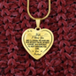 Heart Pendant Necklace To My Wife I Choose You