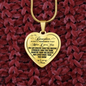 To My Daughter Always Remember Mom Loves You Heart Necklace