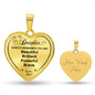 To My Daughter Love Dad Heart Necklace You Are Beautiful Brilliant Powerful Brave