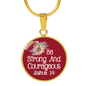 Be Strong And Courageous Pendant Necklace