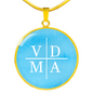 VDMA Lutheran Faith Necklace On Sky Blue Background